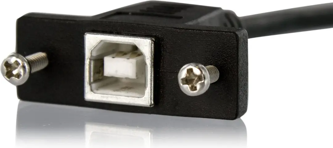 Startech USB-kabel B naar B Inbouwpaneel 30cm - Zwart