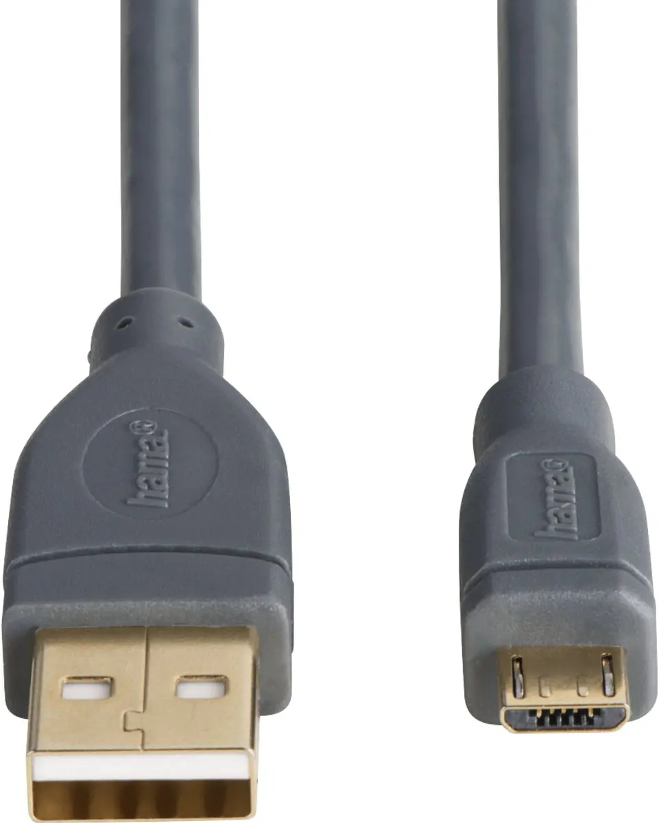 Hama USB-kabel 1,8m Micro-USB A - Grijs