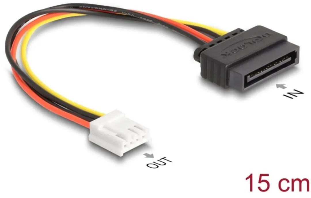 Delock SATA naar Floppy Voedingskabel 15cm
