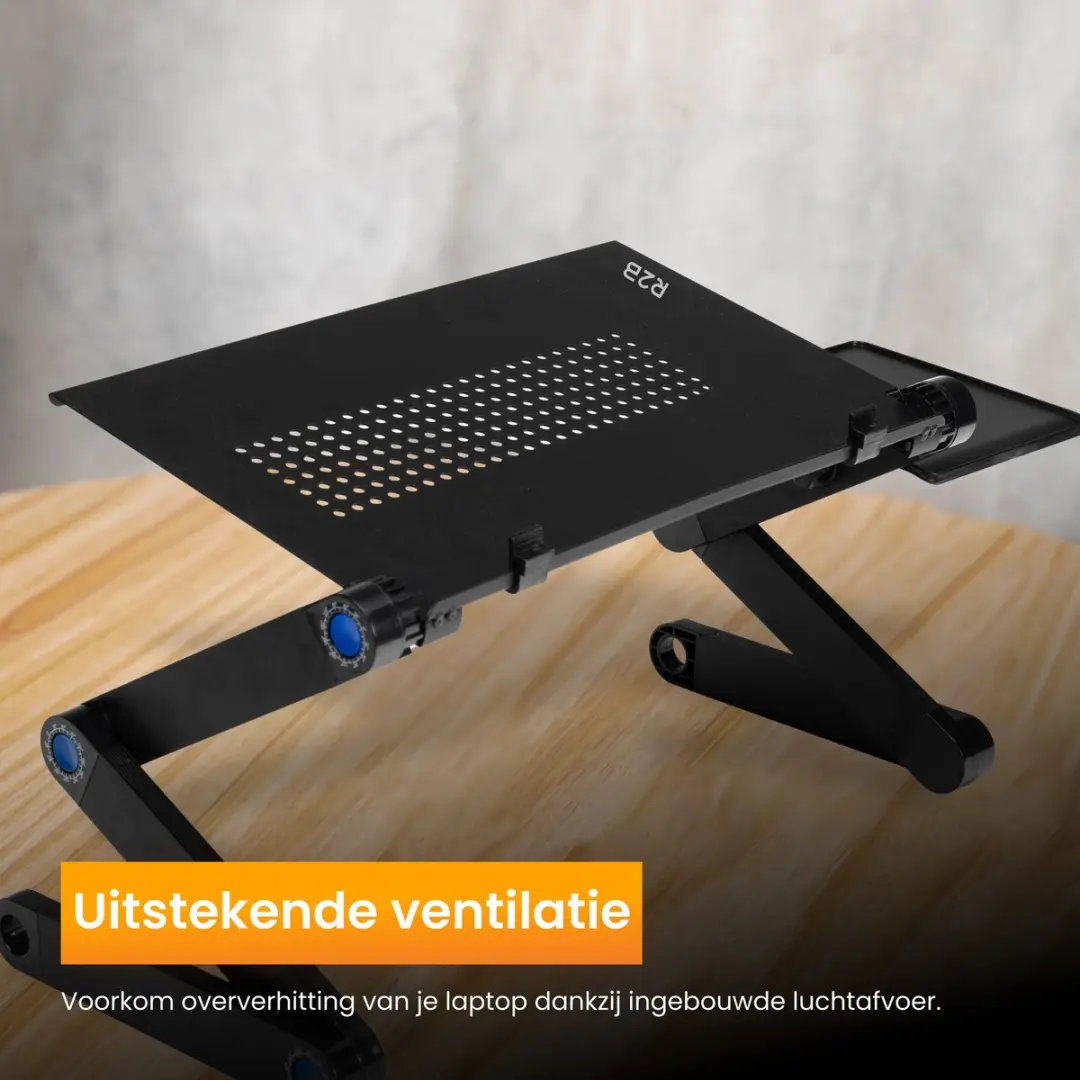 R2B Laptoptafel Tilburg Verstelbaar - 17 Inch - Zwart