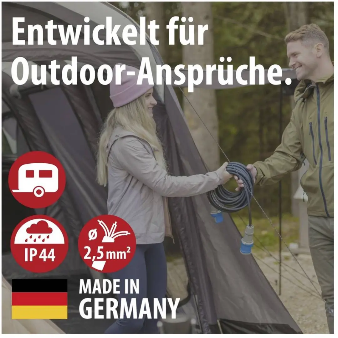 Brennenstuhl 1168650610 Stroom Camping-CEE-verlengkabel 10m - 3G 2,5mm²