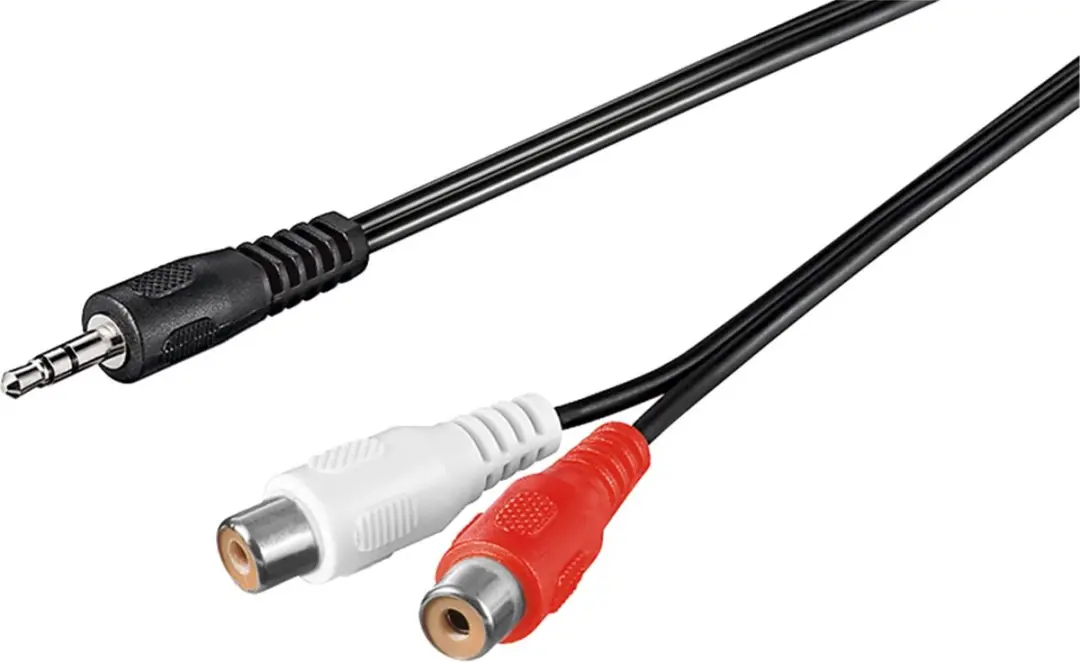 Goobay 3,5mm Jack Tulpstekker Audio Adapter - 1,5m - Zwart
