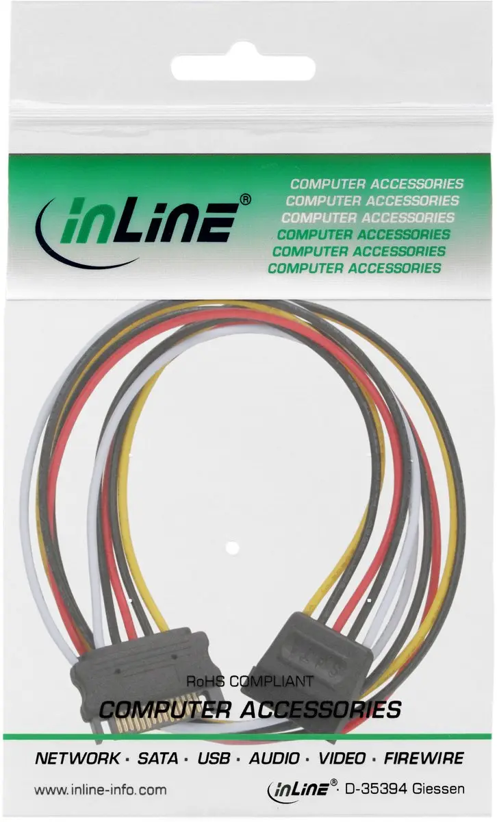 InLine SATA Voeding Verlengkabel 1m