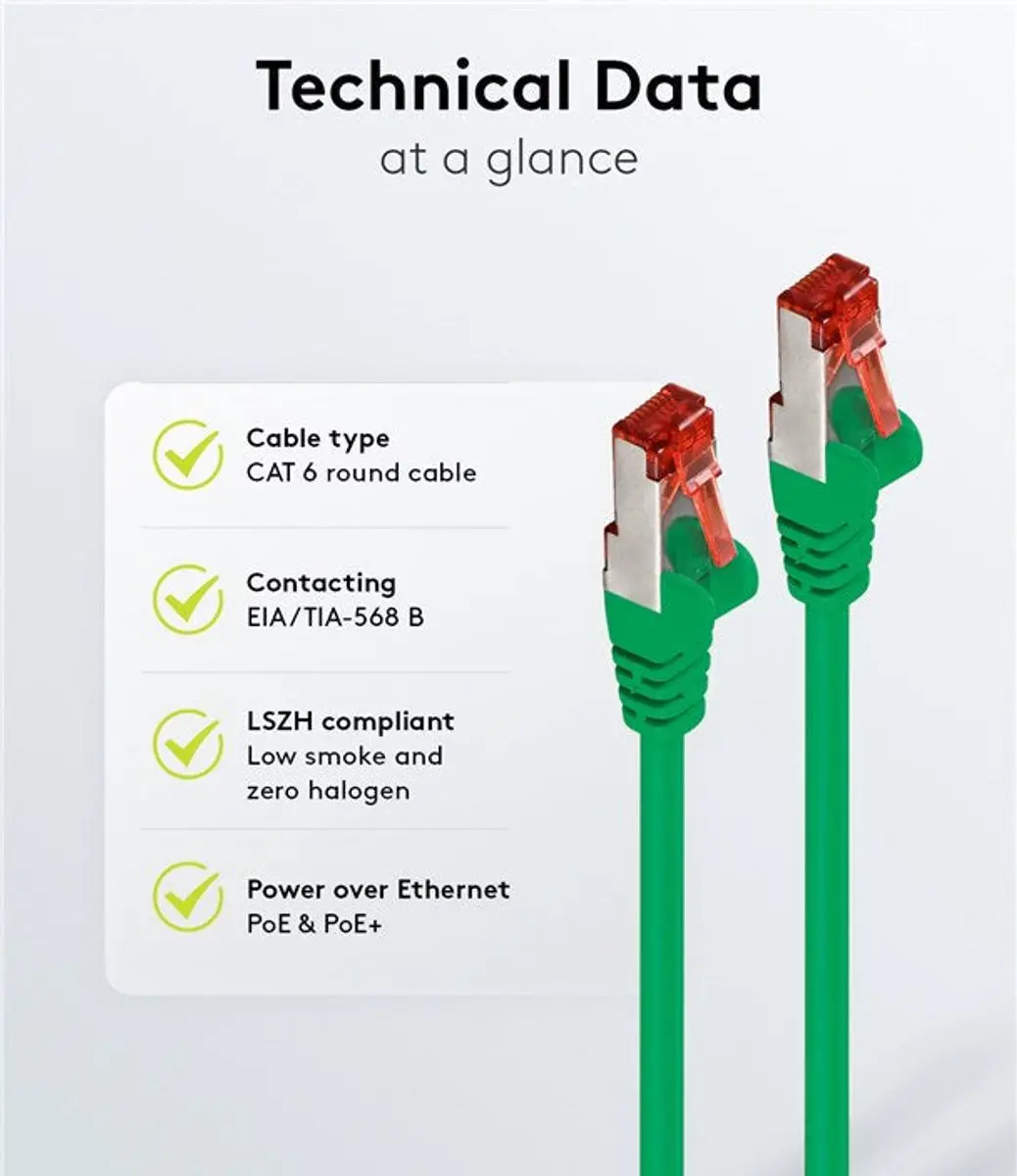 Goobay S/FTP CAT6 Netwerkkabel - 2m - Groen