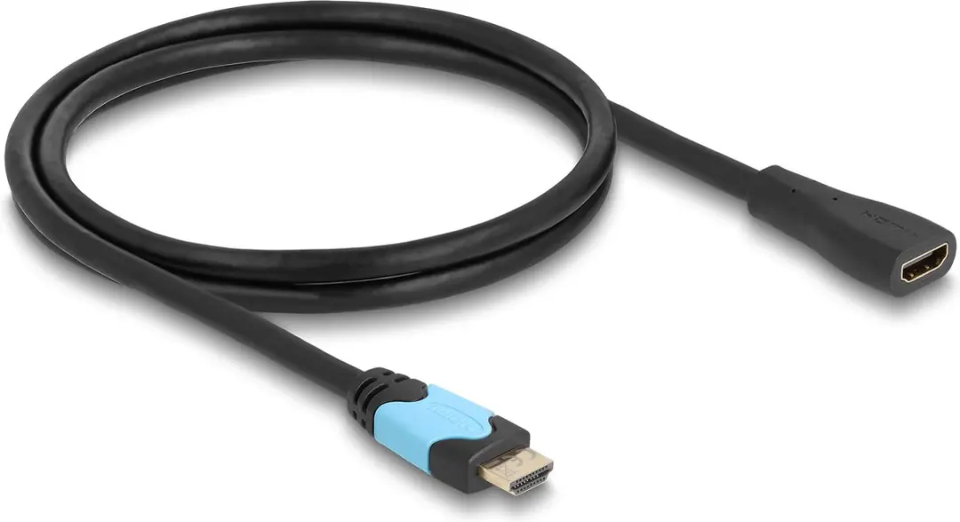 Delock High Speed HDMI Kabel 48 Gbps 8K 60Hz 1m - Zwart/Turkoois