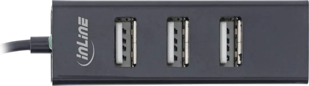 InLine USB-C Hub 4x USB-A - 0,15m - Zwart