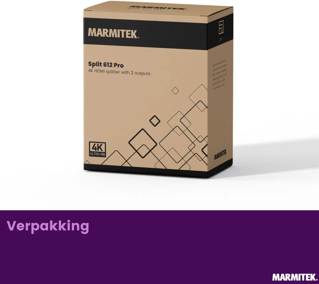 Marmitek Split 612 Pro HDMI Splitter 4K 60Hz - Anthraciet