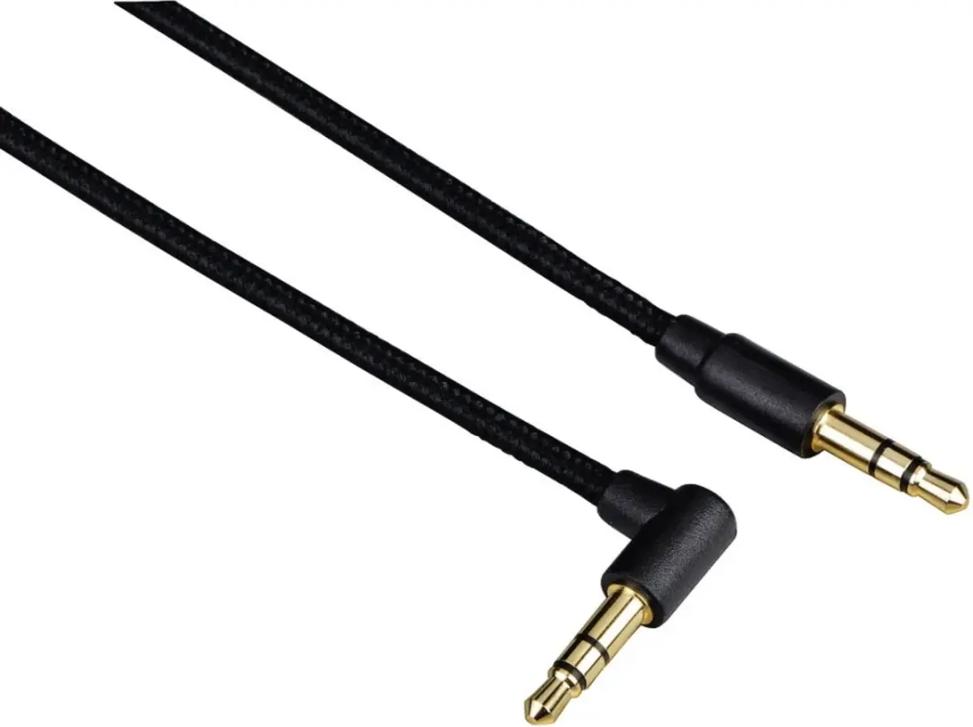 Hama Audiokabel 3,5mm Jack 90° 1m - Zwart