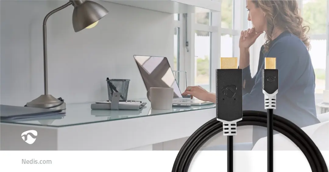 Nedis Mini DisplayPort naar HDMI Kabel 48Gbps 2m - Antraciet