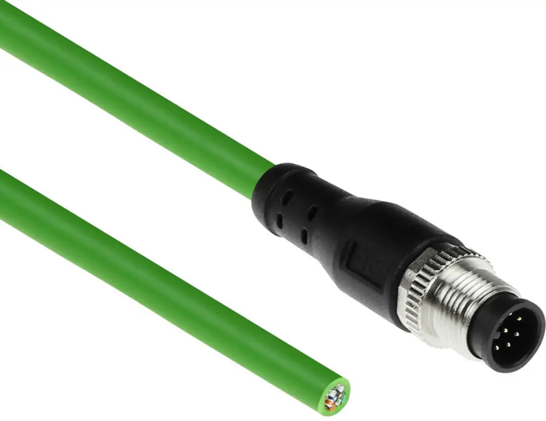 ACT Industrial Sensor Kabel M12A 8-polig 1,50m - Ultraflex TPE - Zwart