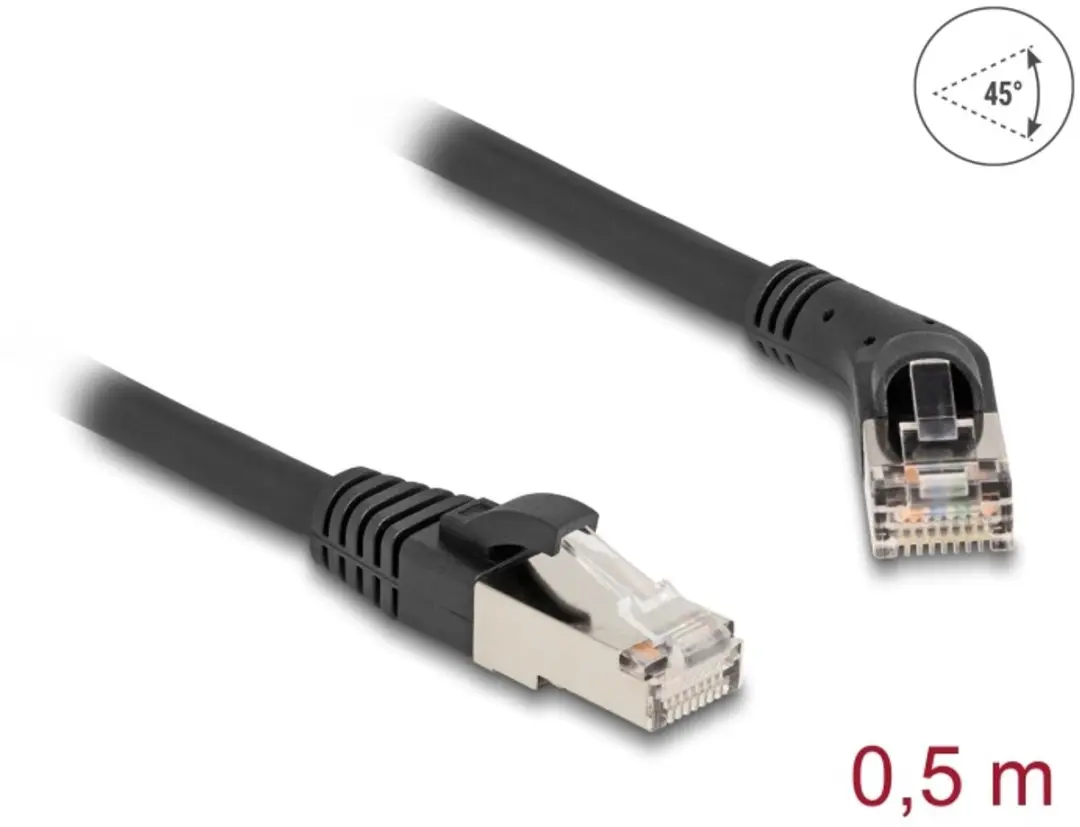 Delock Cat.6A S/FTP RJ45 Kabel 45°