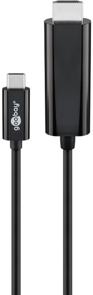 Goobay USB-C naar HDMI Kabel 4K 60Hz - 1,8m - Zwart - afbeelding 6 van 6