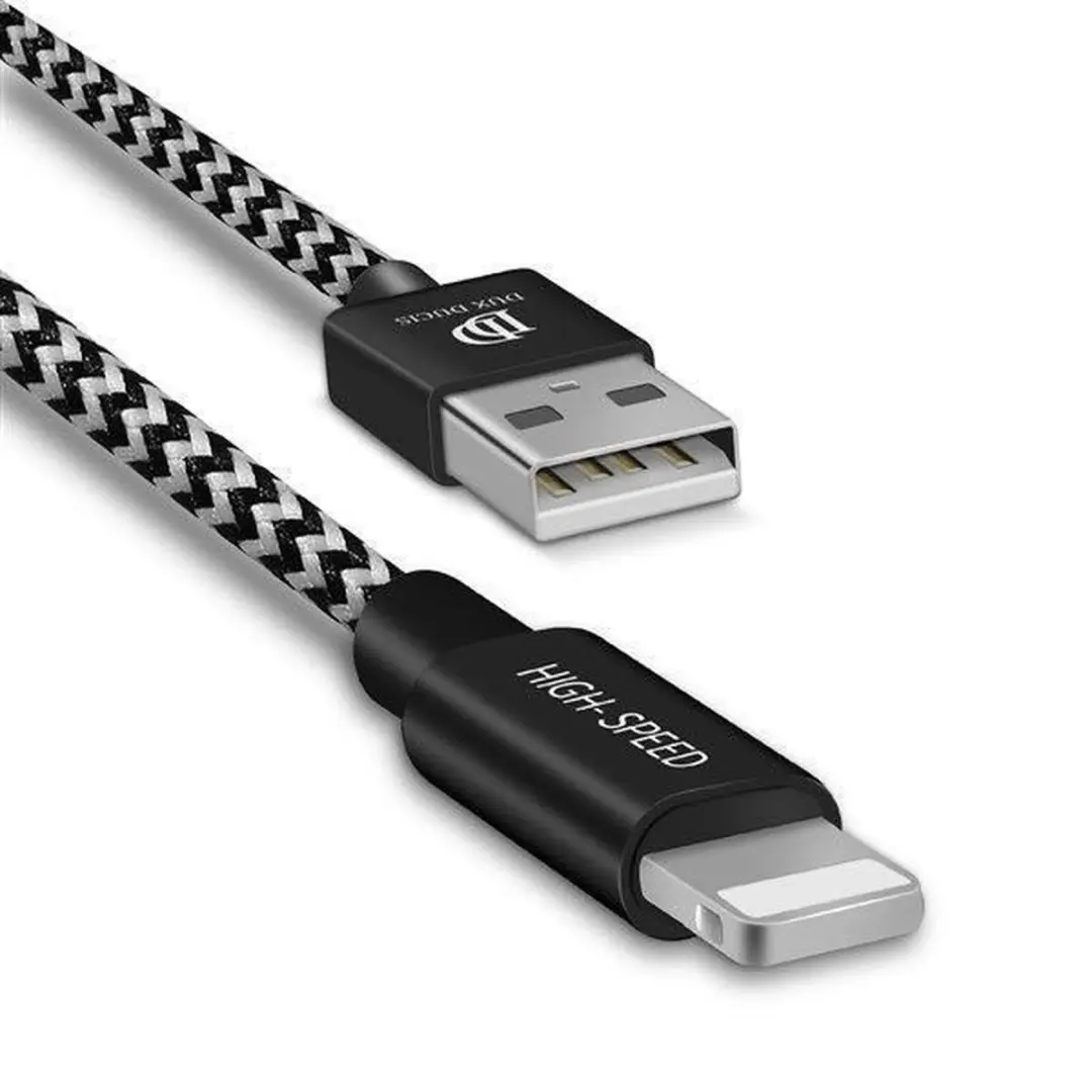 Dux Ducis 2.1A USB-A Lightning Kabel Set - 5 Stuks (2x1m + 2x2m + 1x3m) - Zwart
