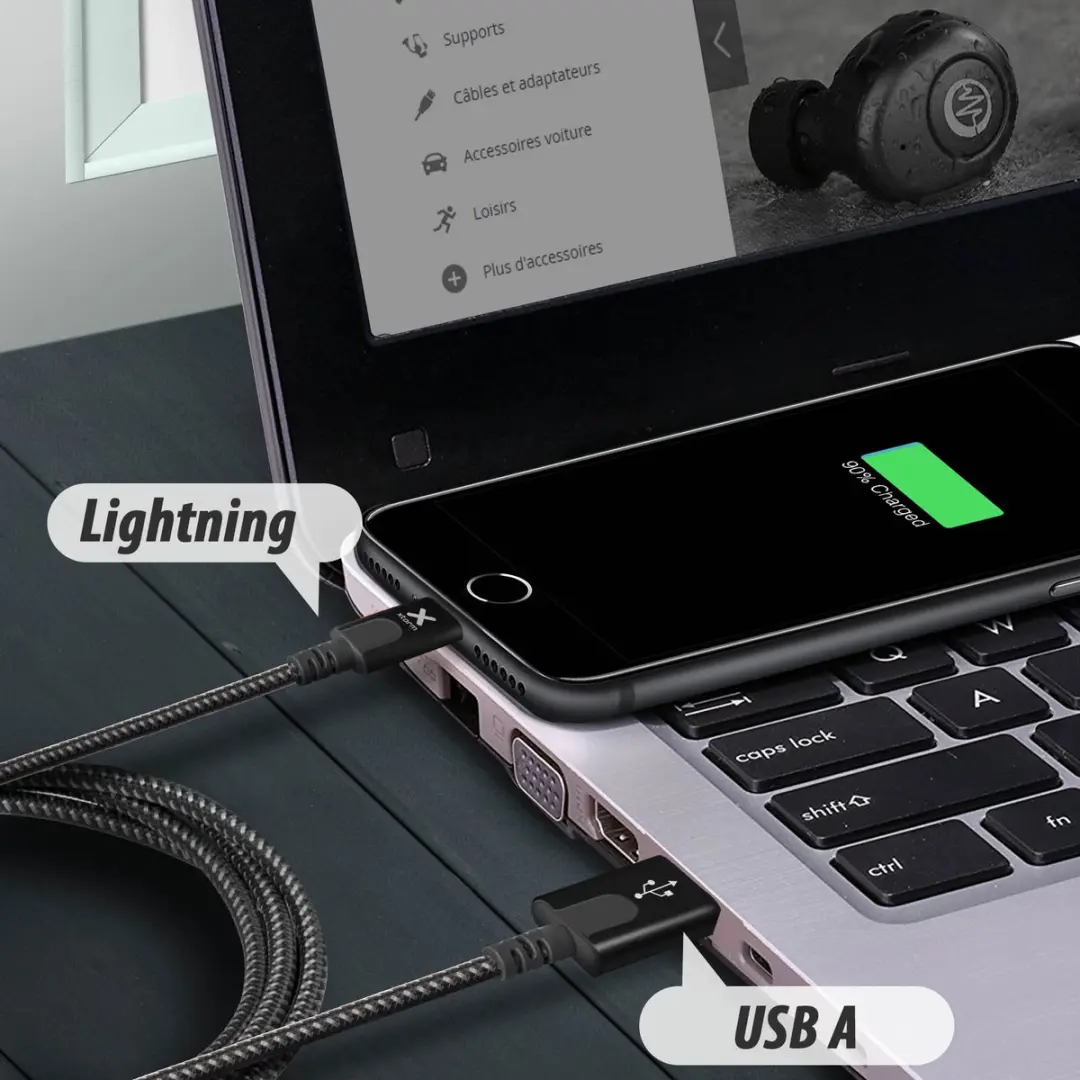 Xtorm Original USB to Lightning Kabel CX2011 - 1m - Zwart - afbeelding 6 van 6