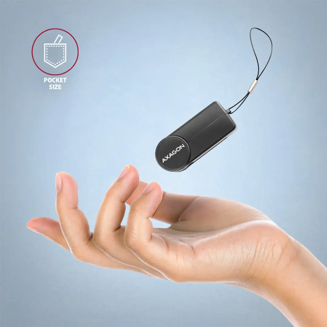 Axagon CRE-SMPC USB-C Smartcard Reader - Zwart