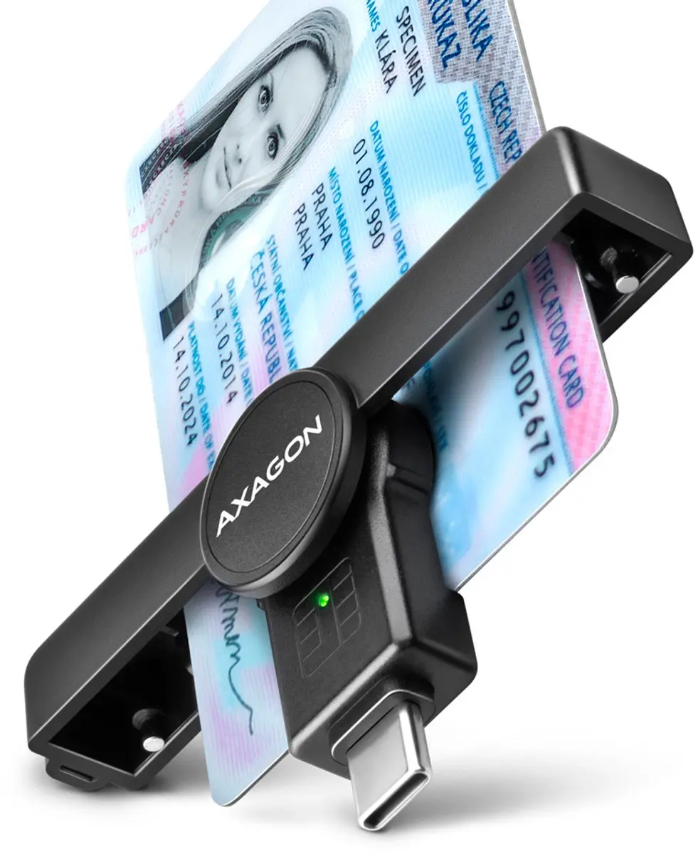Axagon CRE-SMPC USB-C Smartcard Reader