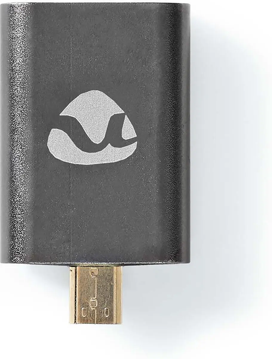 Nedis HDMI Micro-Adapter CVTB34907GY - Verguld - Aluminium - Gun Metal Grijs
