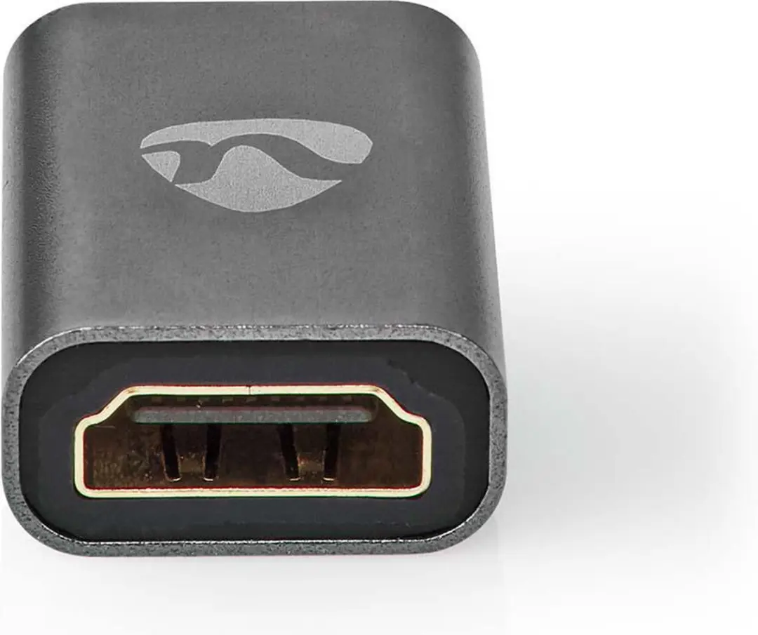 Nedis HDMI Micro-Adapter CVTB34907GY - Verguld - Aluminium - Gun Metal Grijs