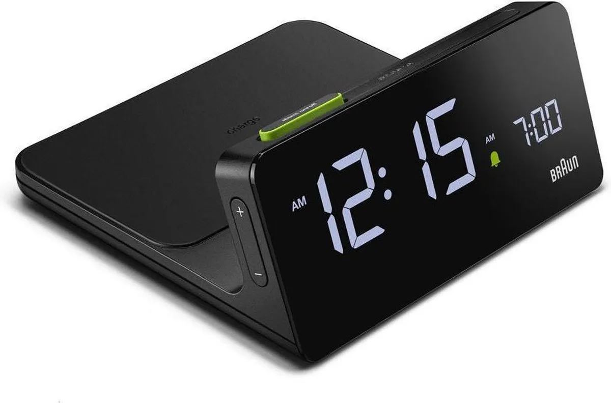 Braun BC21B Digitaal Wekker - Qi Laadstation - Zwart - afbeelding 3 van 6