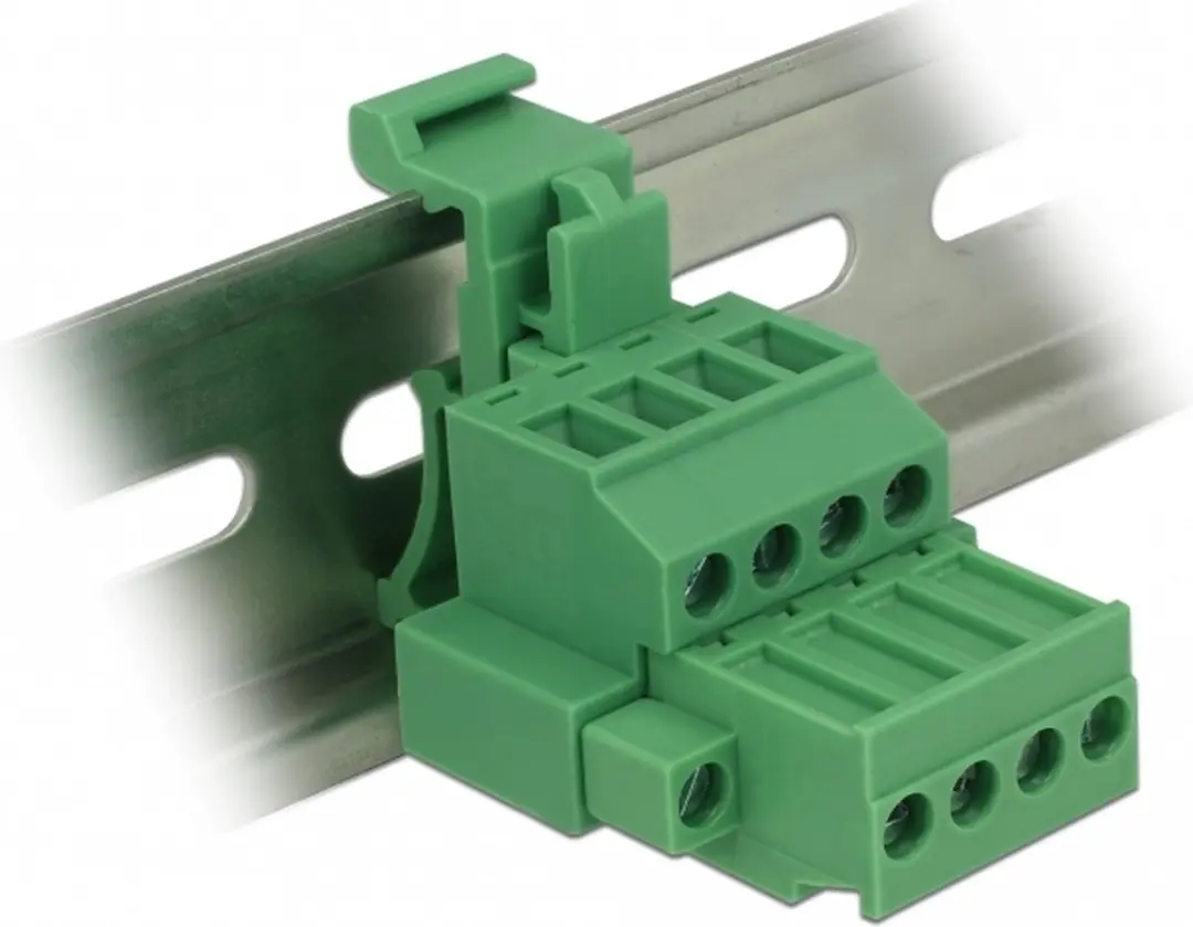 Delock DIN-rail Terminalblok 4-polig met schroefslot