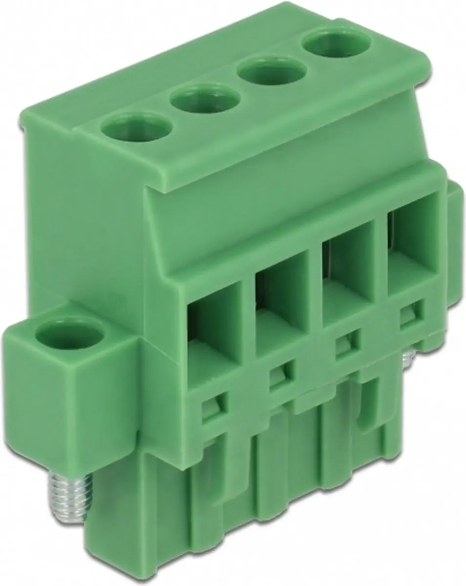 Delock DIN-rail Terminalblok 4-polig met schroefslot