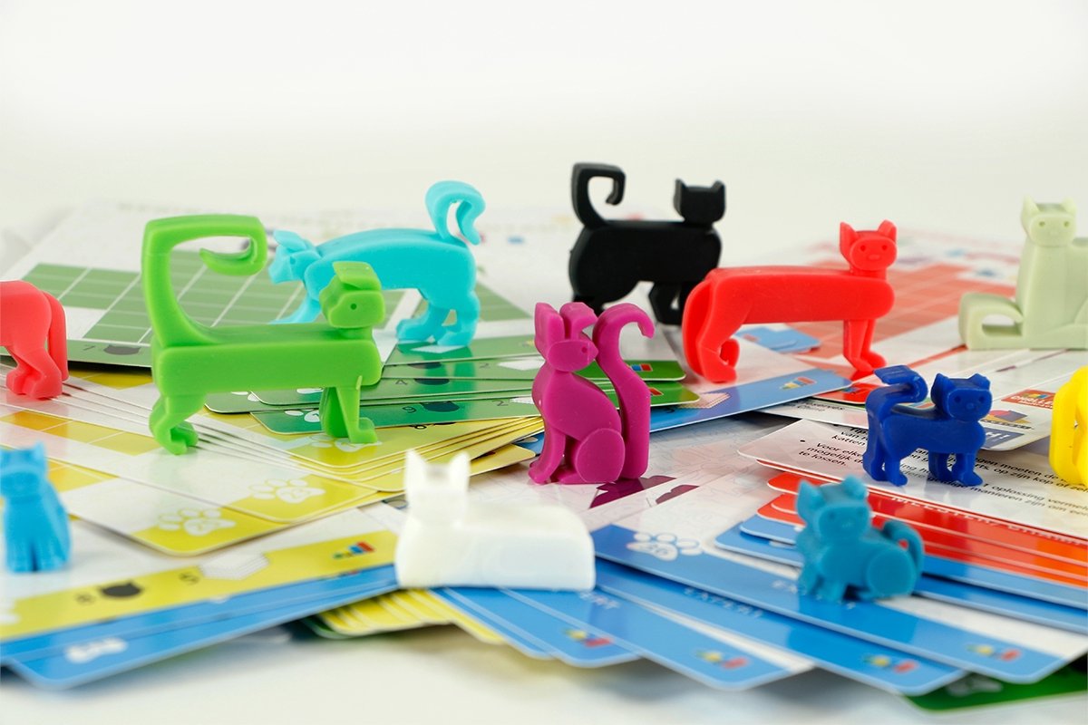 999 Games - Cat Stax - Breinbreker - Puzzelstukjes in de vorm van katten - Stimuleert het ruimtelijk inzicht - Educatief spel - Dierenpuzzel - Solo spel - Klein cadeautje