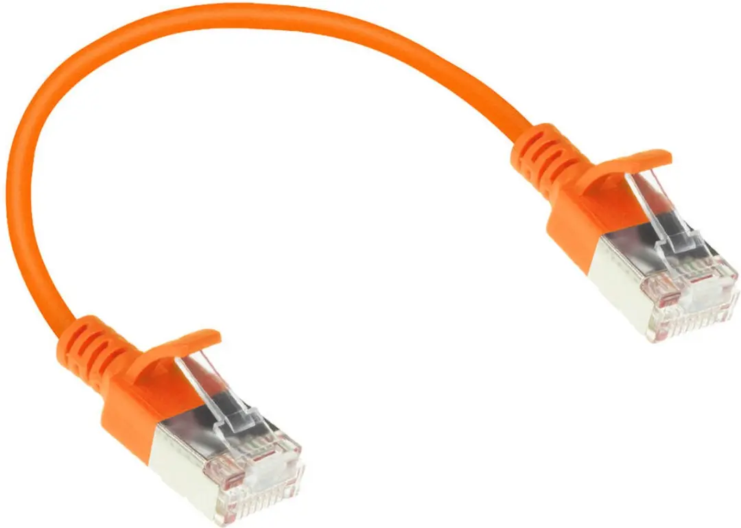 ACT DC7100 Oranje CAT6A Patchkabel 0,5m - Snagless