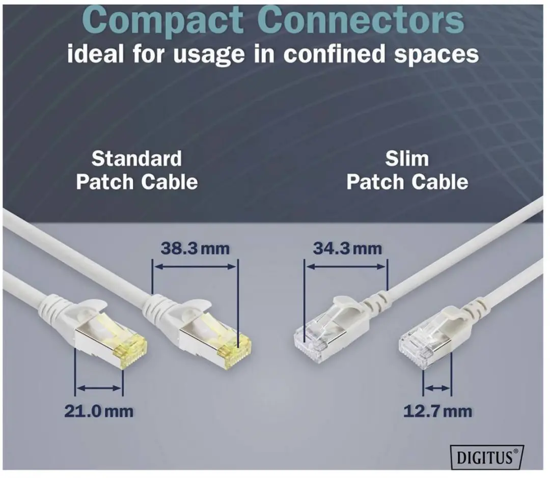 Digitus DK-1632-A-100S Netwerkkabel CAT 6A 10m - Grijs Flexibel