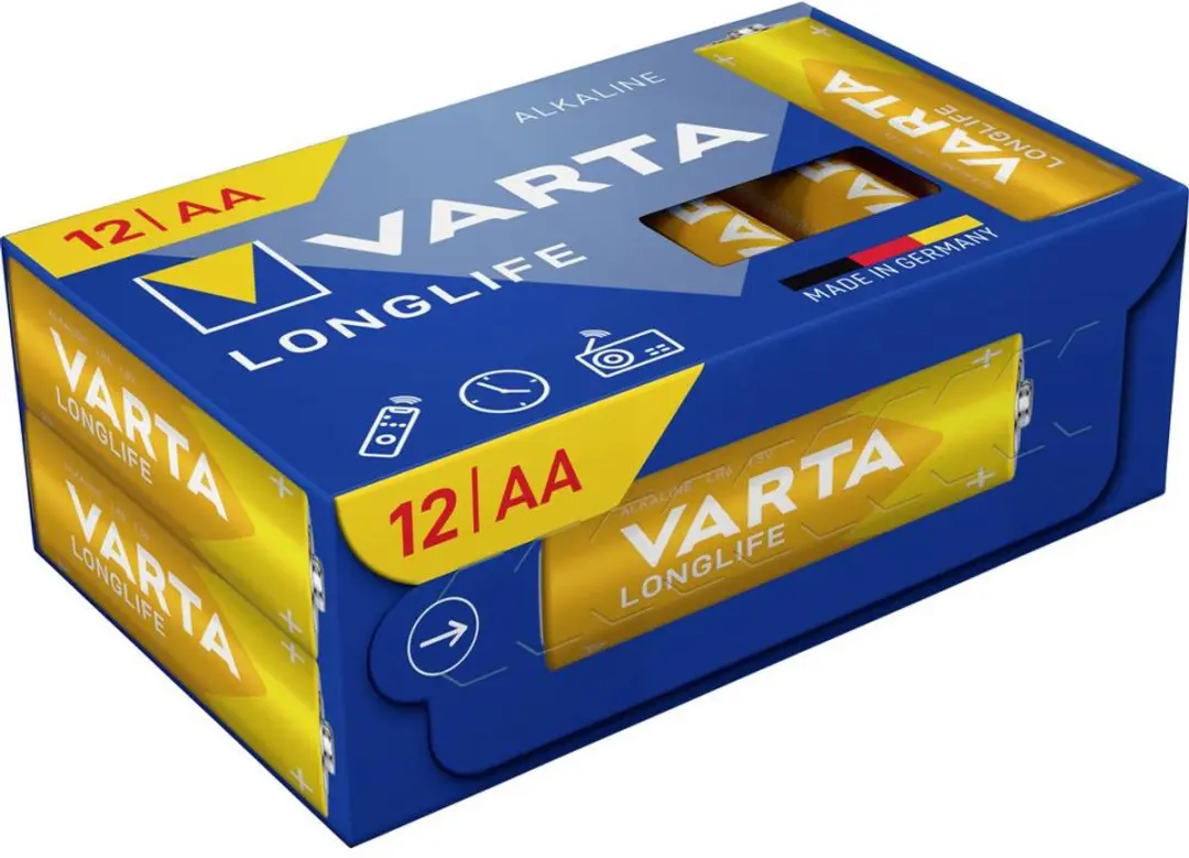 Varta Longlife AA Batterijen - 12 Stuks