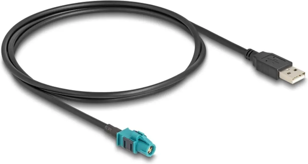 Delock HSD Vrouwelijk naar USB 2.0 Type-A Kabel 1m - Zwart