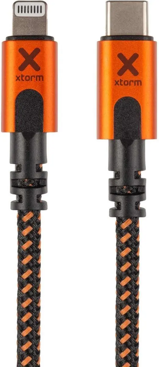 Xtorm Xtreme USB-C naar Lightning Kabel 1.5m - Zwart/Oranje