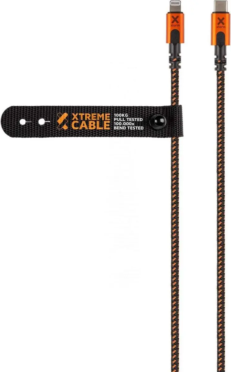 Xtorm Xtreme USB-C naar Lightning Kabel 1.5m - Zwart/Oranje