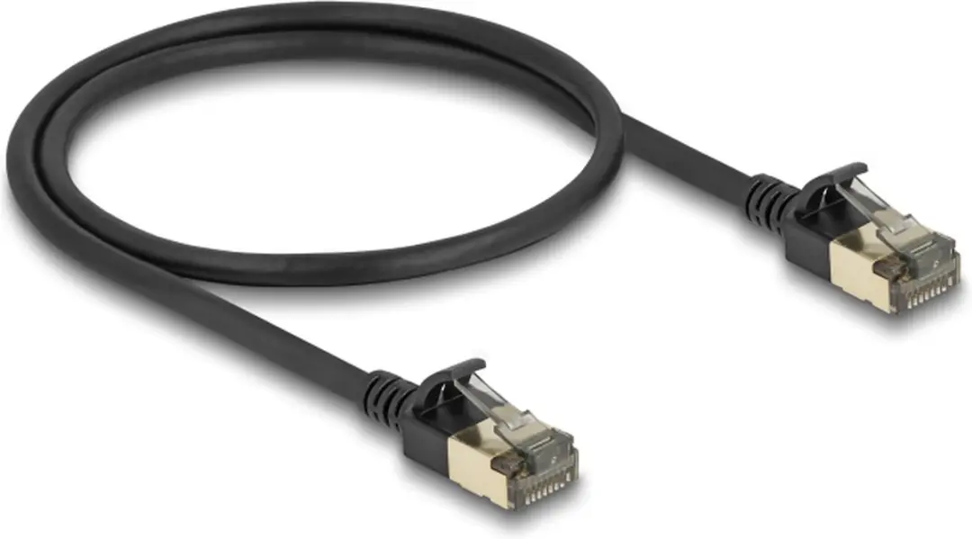 Delock RJ45 Cat.8.1 F/FTP Netwerkkabel 0,5m - Zwart