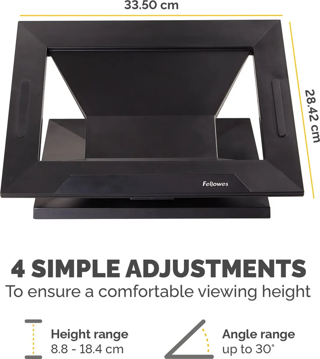 Fellowes Designer Suites Laptopstandaard 0043859528066 - 17 inch - Zwart - afbeelding 6 van 6