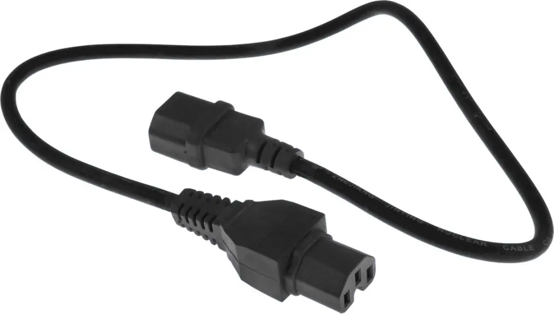 ACT C14 naar C15 Kabel - 0,60m - Zwart