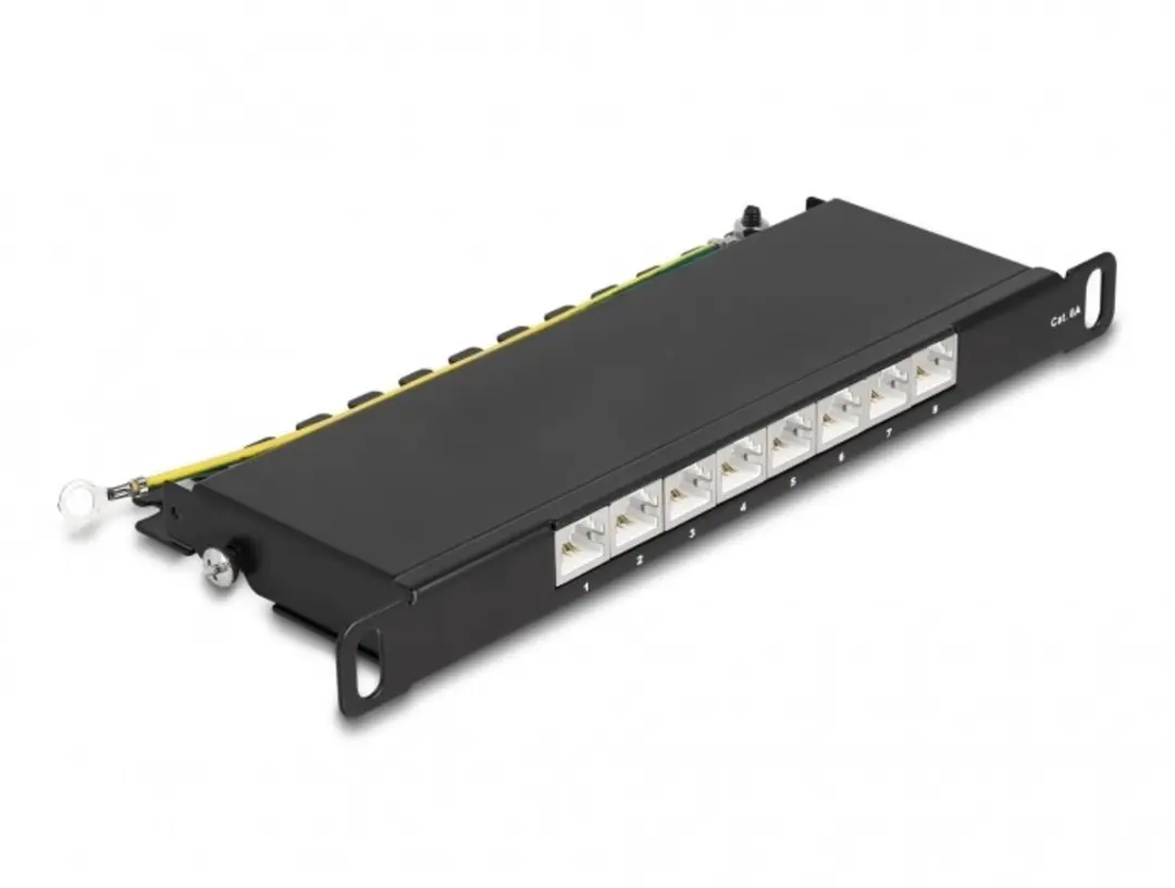 Delock 10 inch Patch Panel 8x RJ45 CAT6a STP