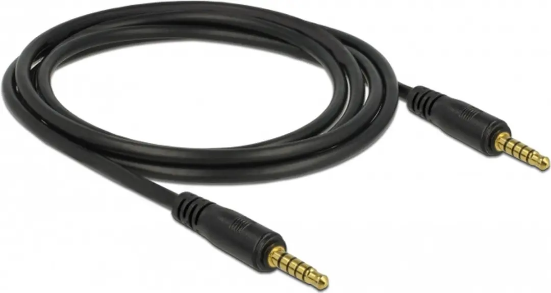 Delock 3,5mm Jack 5-polig Audiokabel - 2m - Zwart