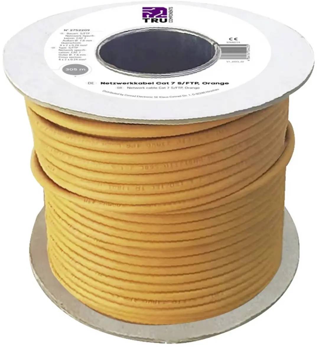 Tru Components Netwerkkabel CAT 7 CPR-Dca Oranje 305m