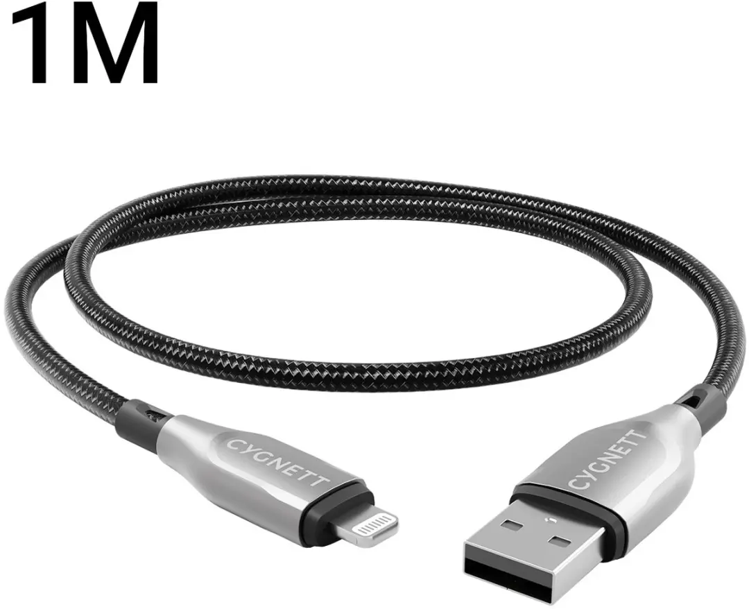 Cygnett USB-A naar Apple Lightning Kabel CY4658PCCAL - 1m - Zwart