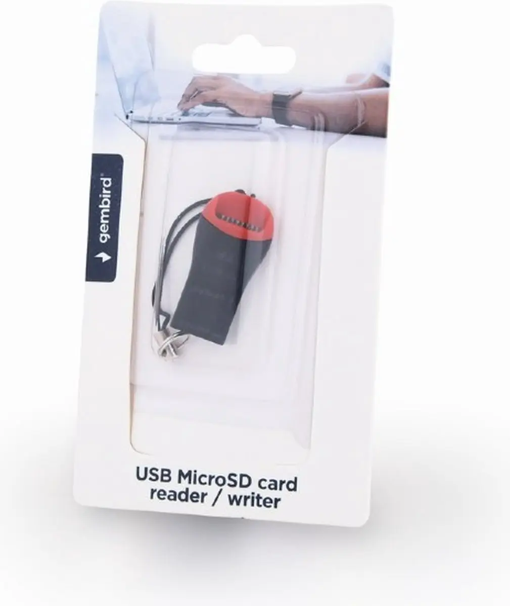 Gembird FD2-MSD-3 MicroSD Kaartlezer - USB - Zwart