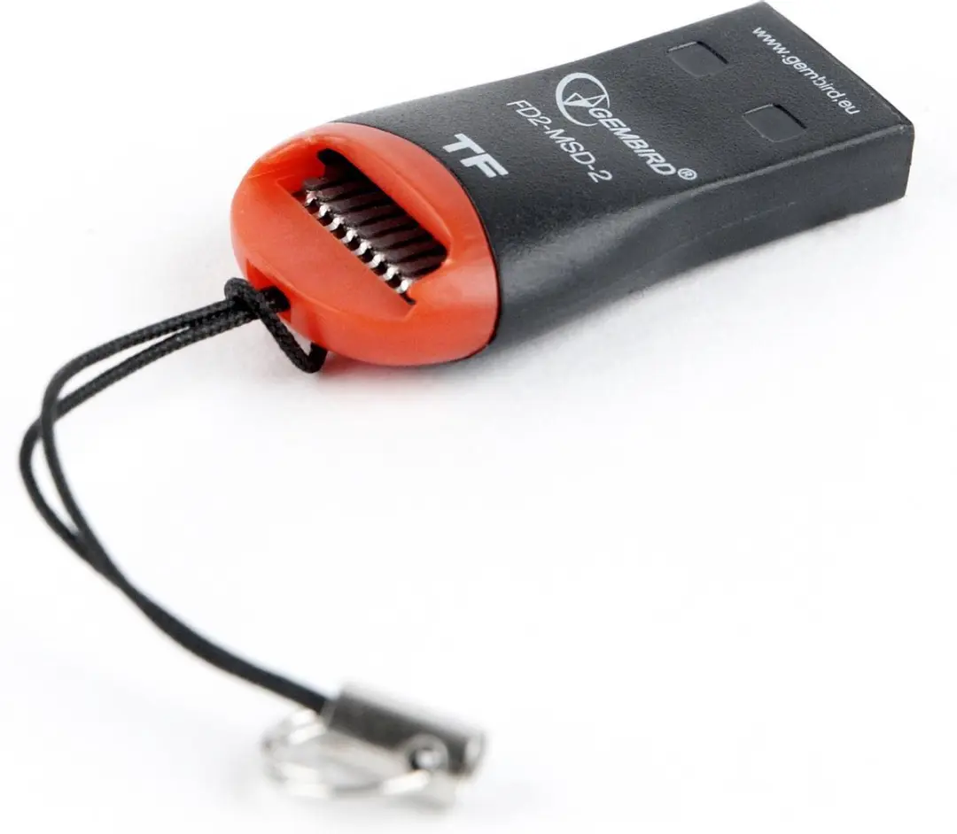 Gembird FD2-MSD-3 MicroSD Kaartlezer - USB - Zwart