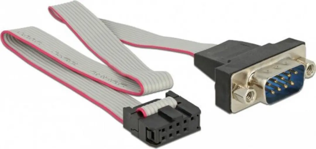 Delock RS-232 Kabel Header Female naar DB9 Male - Grijs