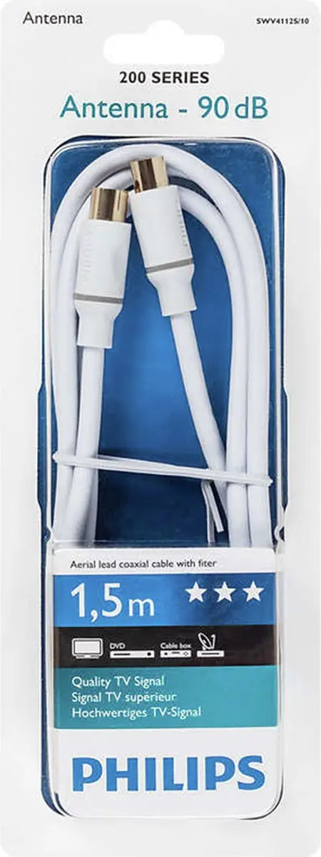 Scanpart Aansluitkabel 9.5mm M-F 1.5m Wit