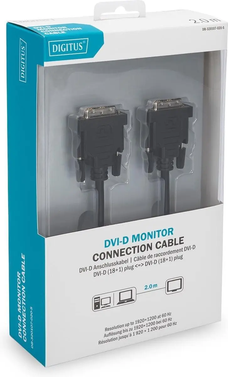 Digitus DB-320107-020-S DVI-D Kabel 2m