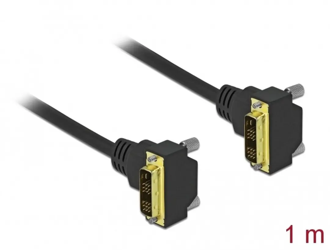 Delock DVI Kabel 18+1 M/M Hoekig 1m