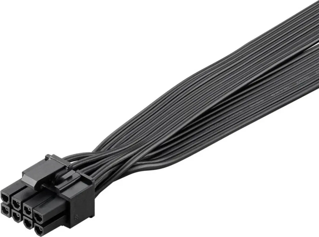 Goobay 8-Pin naar Dual 6+2-Pin PCIe Voedingskabel - Zwart