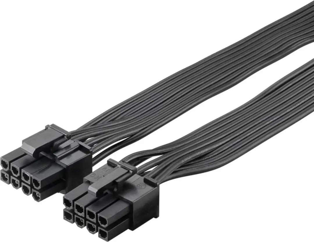 Goobay 8-Pin naar Dual 6+2-Pin PCIe Voedingskabel - Zwart