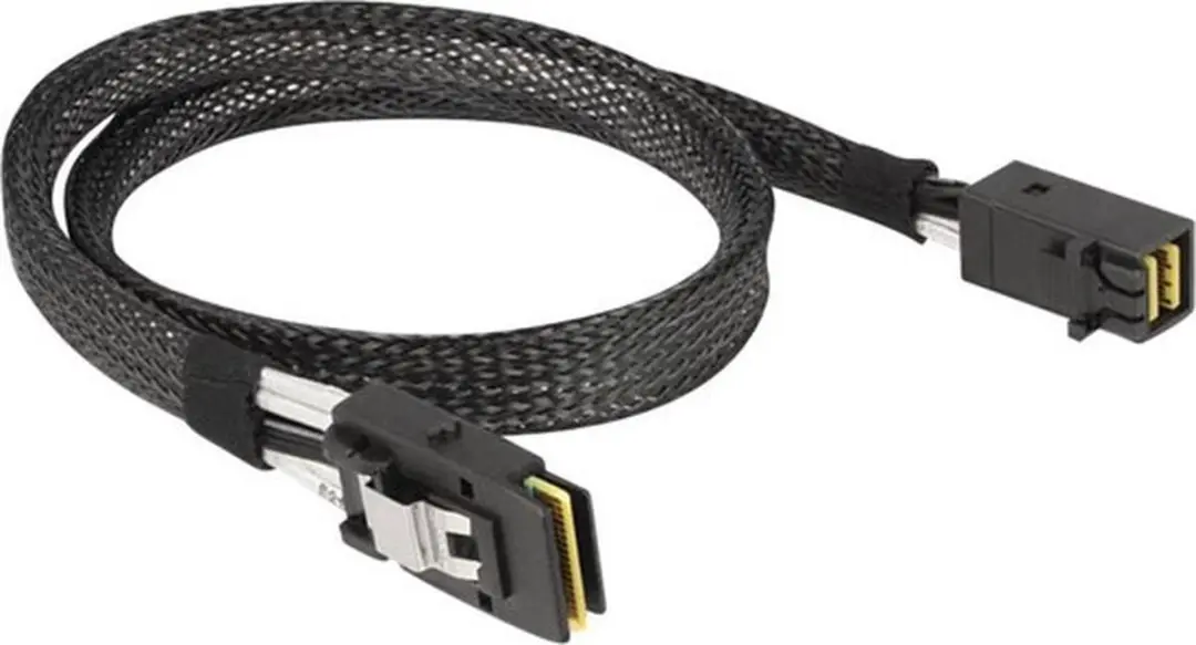 Delock Mini-SAS HD SFF-8643 naar SFF-8087 - 0,5m - Zwart