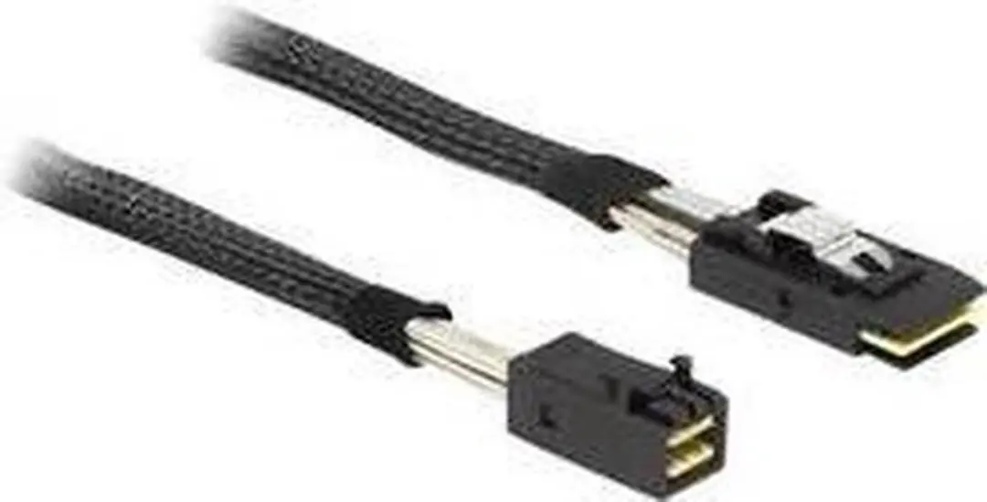 Delock Mini-SAS HD SFF-8643 naar SFF-8087 - 0,5m - Zwart