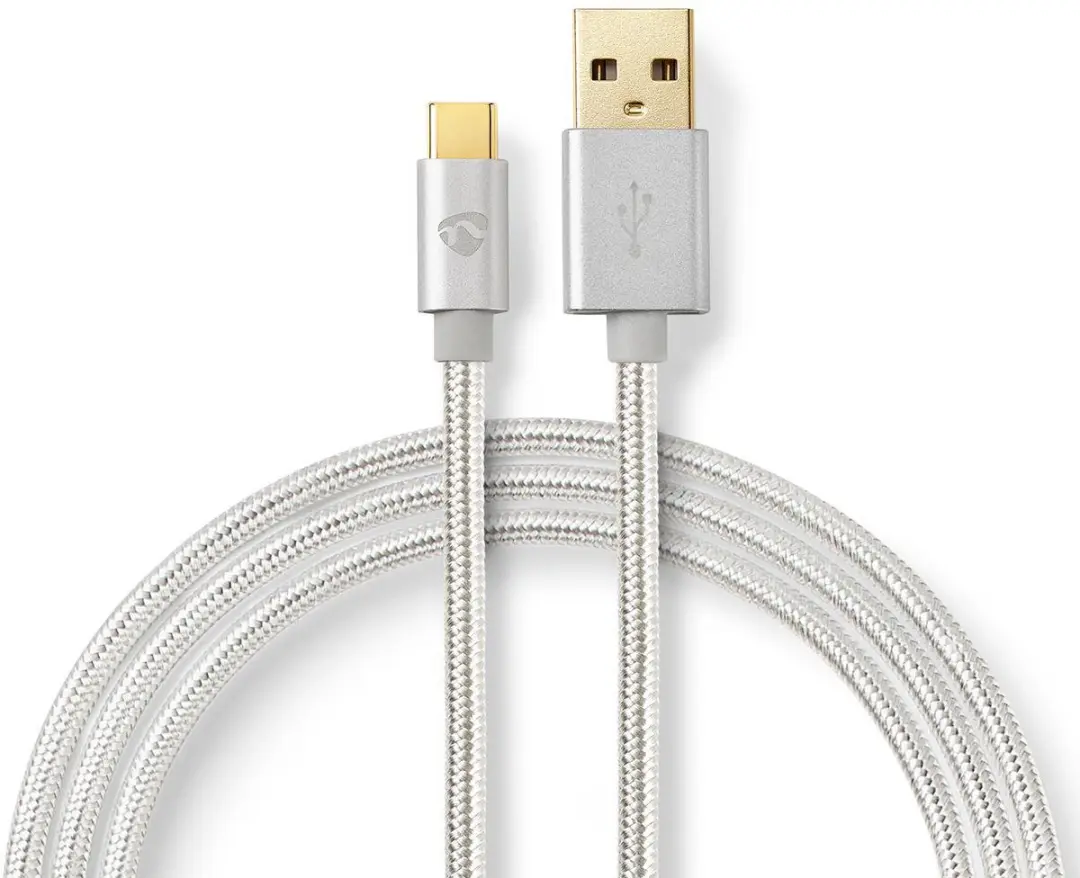 Nedis USB 2.0 USB-A naar USB-C Kabel 15W 480Mbps 1m - Verguld - Aluminium